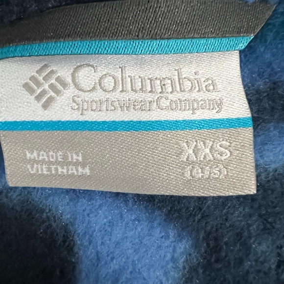 Youth Boys Columbia Fleece Sweater Blue Camouflage size XXS (4/5) - Picture 5 of 6